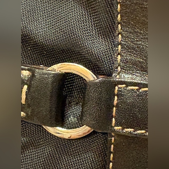 Kate Spade Black Canvas Tote with Leather Trim - Picture 3 of 14